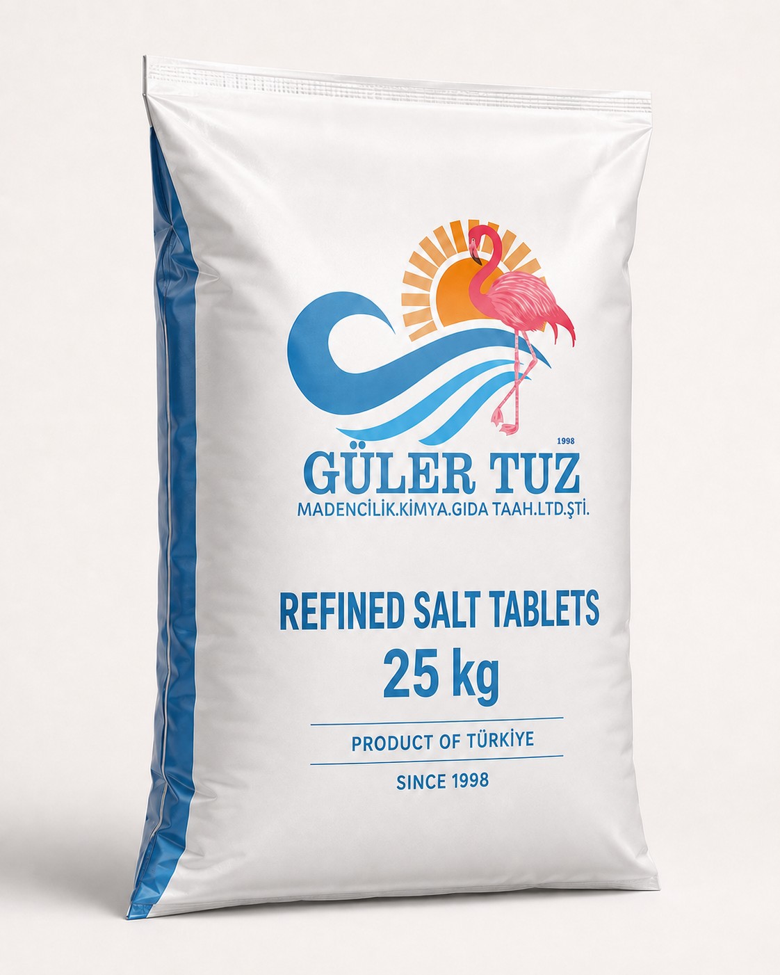 Opakowanie 25 kg soli tabletkowanej rafinowanej Güler Tuz